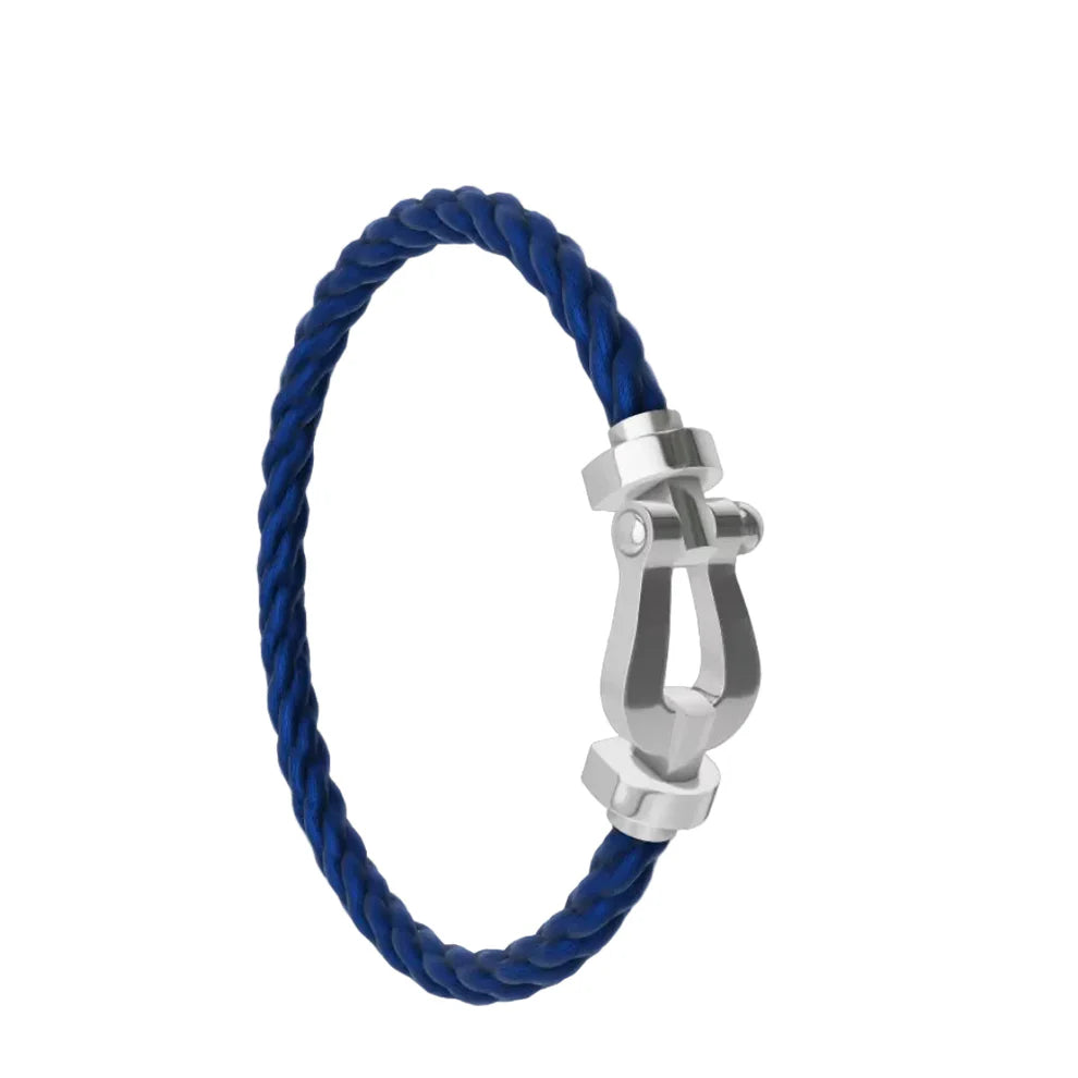 Cable blue argenté